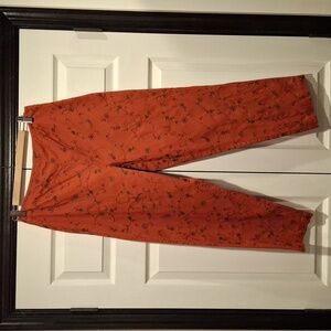 Casual Corner Burnt Orange Embroidered Pants